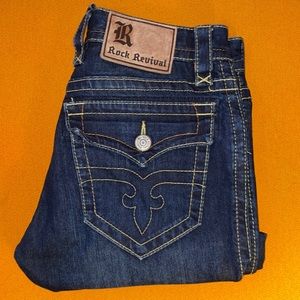 Rock Revival Men’s Jeans Dark Wash